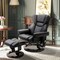 Adjustable Faux Leather Massage Recliner Chair with Ottoman Swivel Seat and 10-Point Vibration